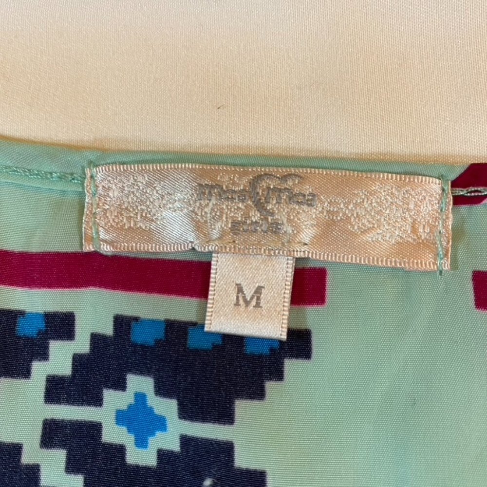Pretty Mint Western print Moa Moa Girls Long sleeve top Size Medium - Picture 3 of 6